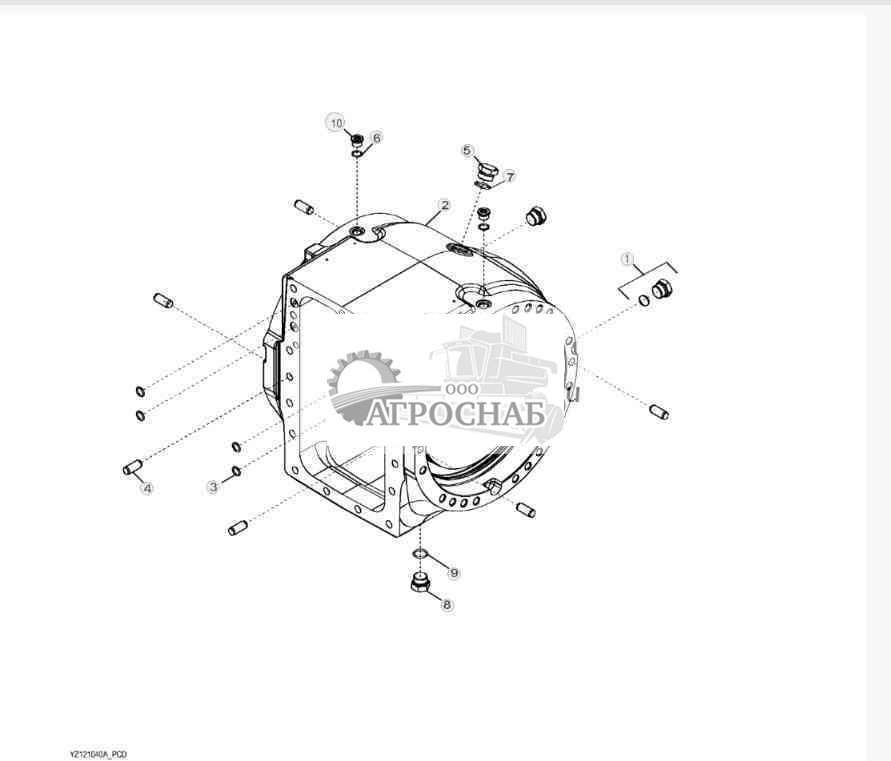 YZ121040 Стандартный дифференциал, задний 